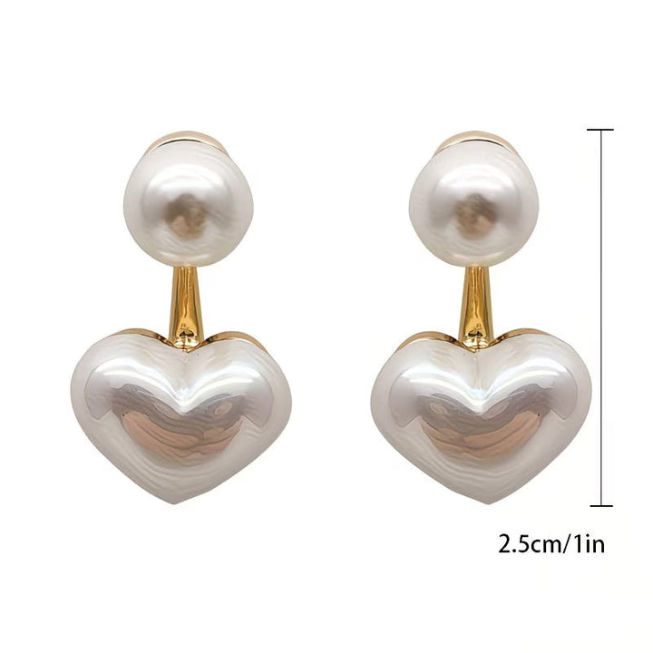 ARABELLA | DOUBLE PEARL HEART EARRINGS
