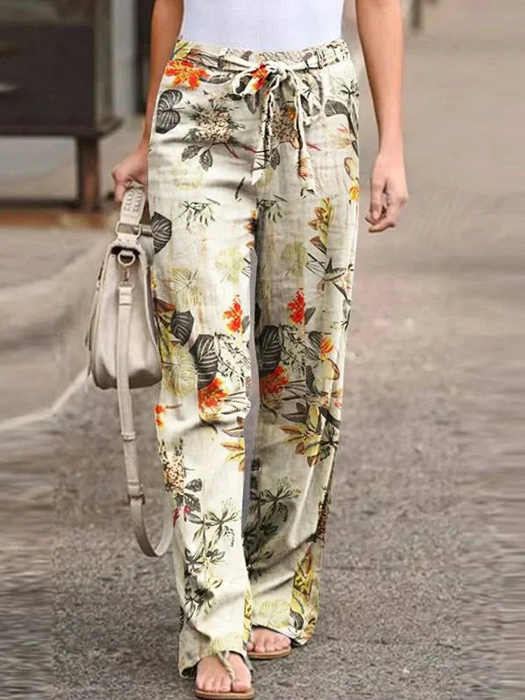 Dahlia | Effortless Floral Pants
