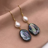 LYRA | PEACOCK PEARL DROP EARRINGS