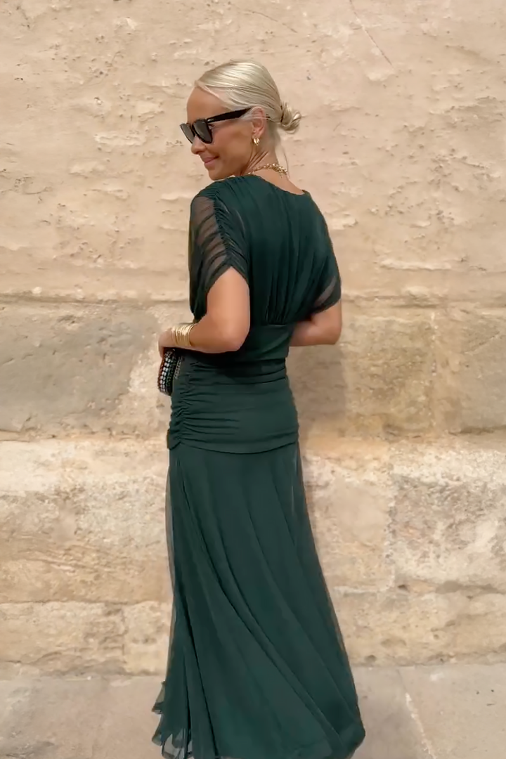 Mela | Elegant V-Neck Maxi