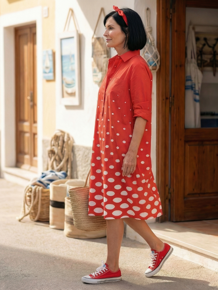 Wrenley | Bright Day Dot Dress