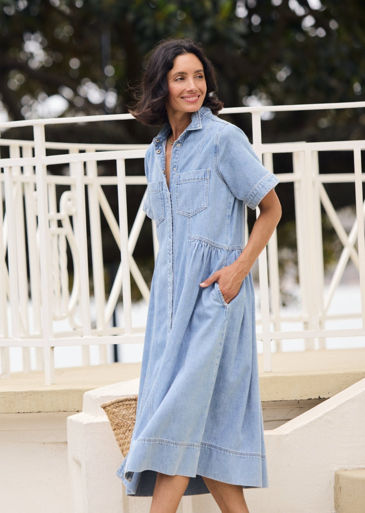 Viella | Breezy Blue Shirtdress