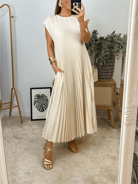 Sandra | Pleated Elegant Dress