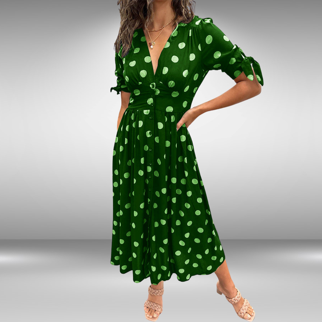 Monique | Elegant Polka Dot Dress