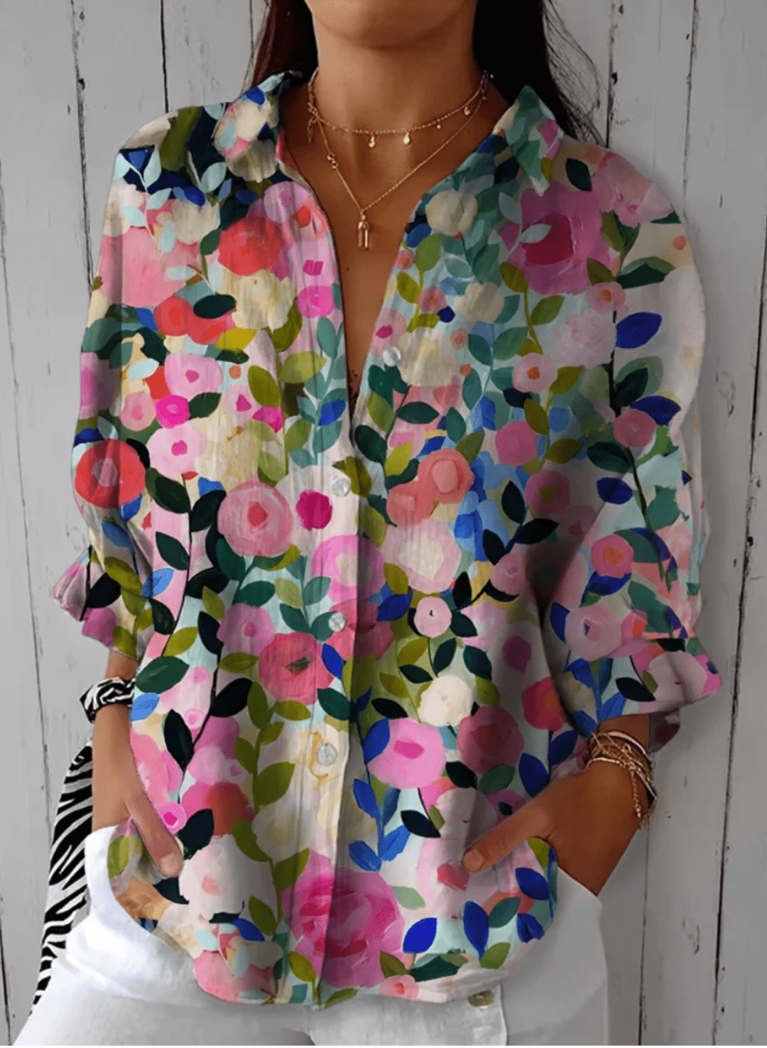 Gretta | Soft Chic Button-Up Shirt