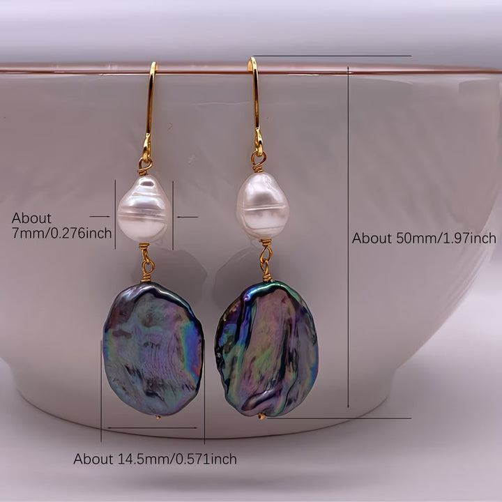 LYRA | PEACOCK PEARL DROP EARRINGS