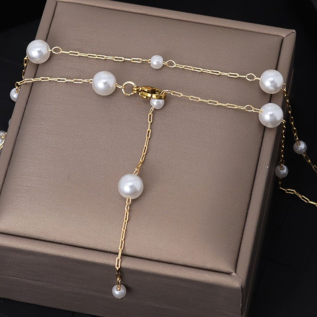 CELESTE | ELEGANT SKY PEARL NECKLACE