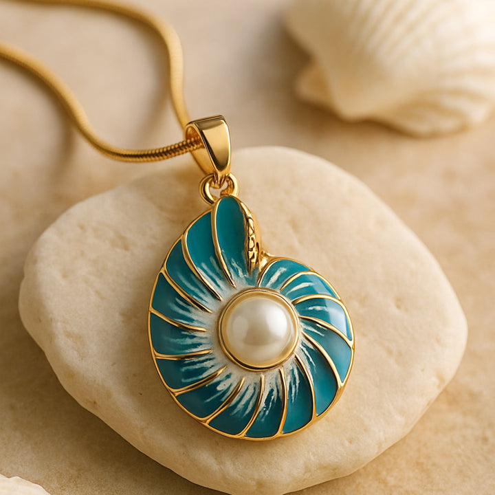 MARISSA | SEASHELL PEARL PENDANT NECKLACE