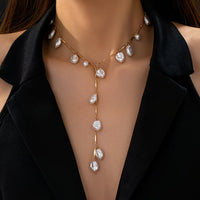 SELENE | MYSTICAL PEARL WATERFALL NECKLACE
