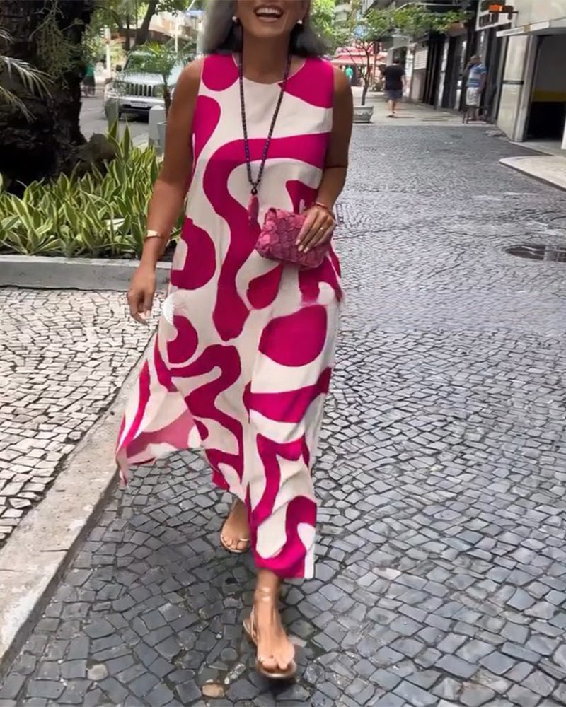 Reese | Sleeveless Geometric Dress
