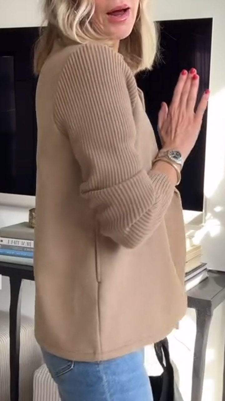 Gwen | Tailored Knit-Sleeve Blazer