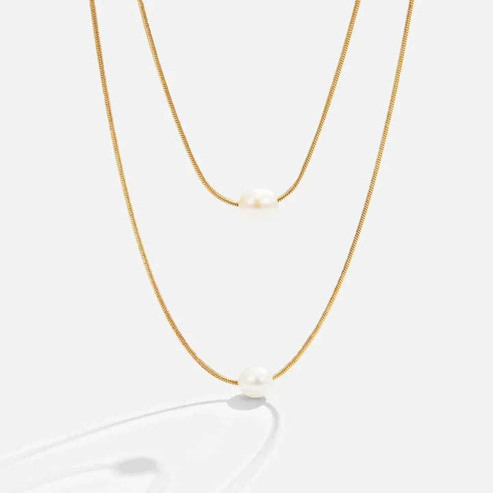 SERAPHINA | SOPHISTICATED LAYERED PEARL NECKLACE