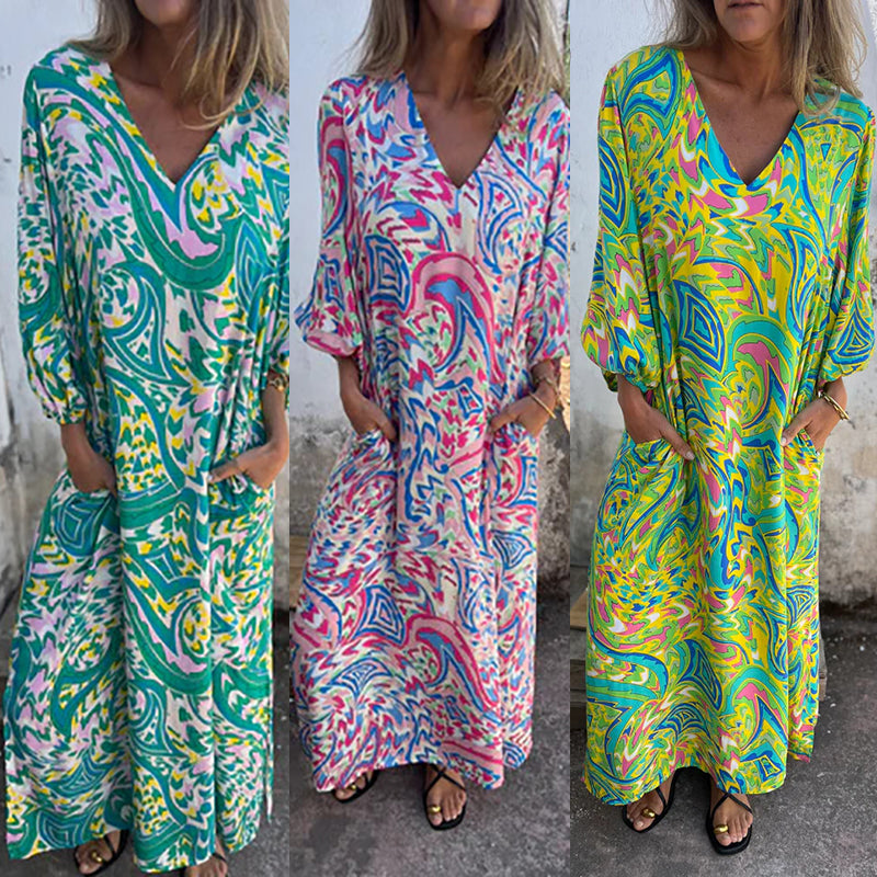 Hailey | Abstract Boho Maxi