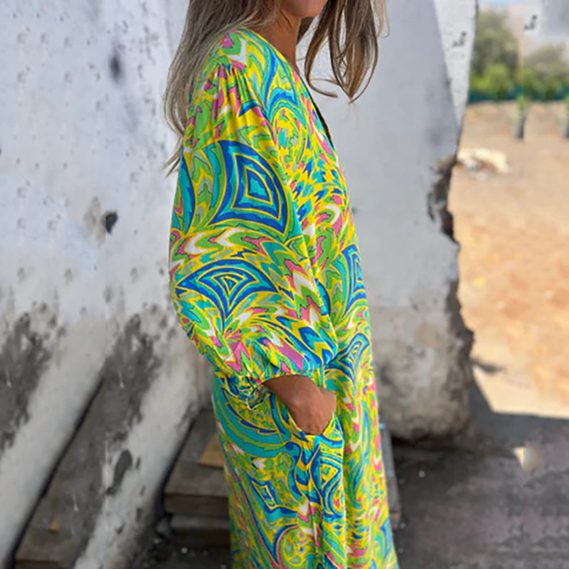 Hailey | Abstract Boho Maxi