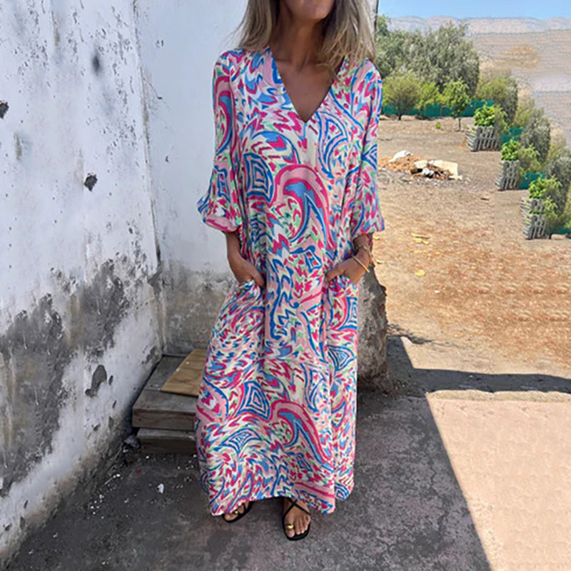 Hailey | Abstract Boho Maxi